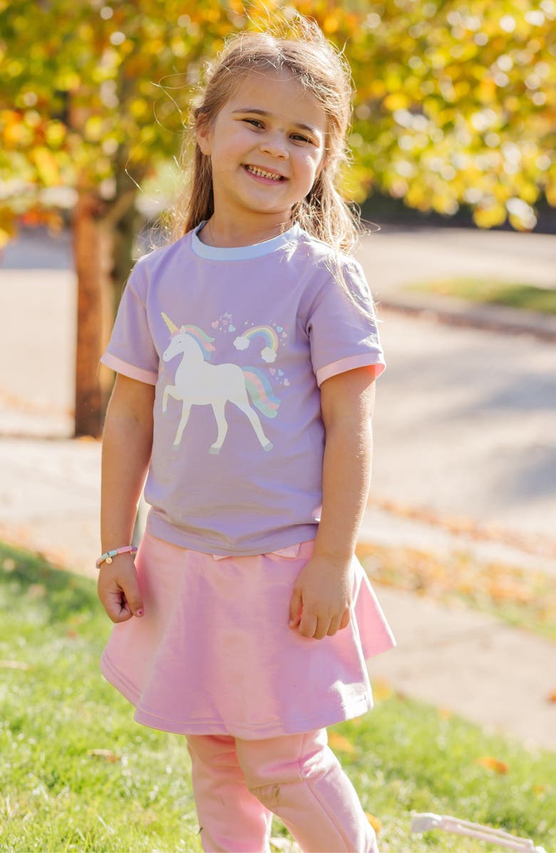Bits & Bows Unicorn Sparkle T-Shirt, Alternate, color, Purple
