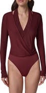 DKNY Long Sleeve Wrap Bodysuit