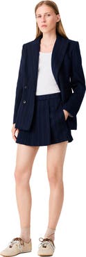 maje Tailored shorts with lurex