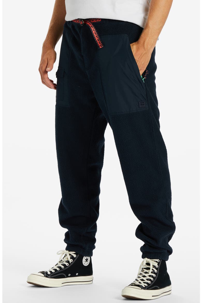 Boundary Belted Polar Fleece Trail Pants, Alternate, color, NAVY