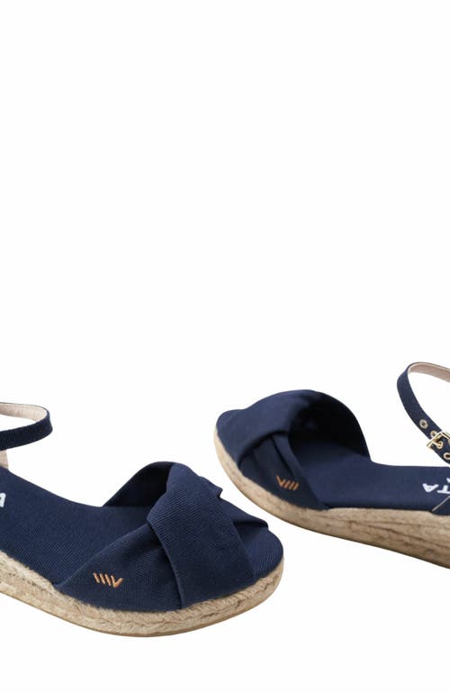 Viscata Farella Canvas Espadrille Sandal Wedges In Blue