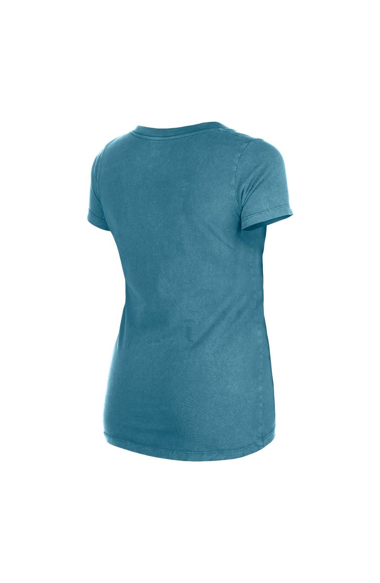 New Era Women's New Era Aqua Miami Dolphins Enzyme Wash Low V-Neck T-Shirt, Alternate, color, Aqua