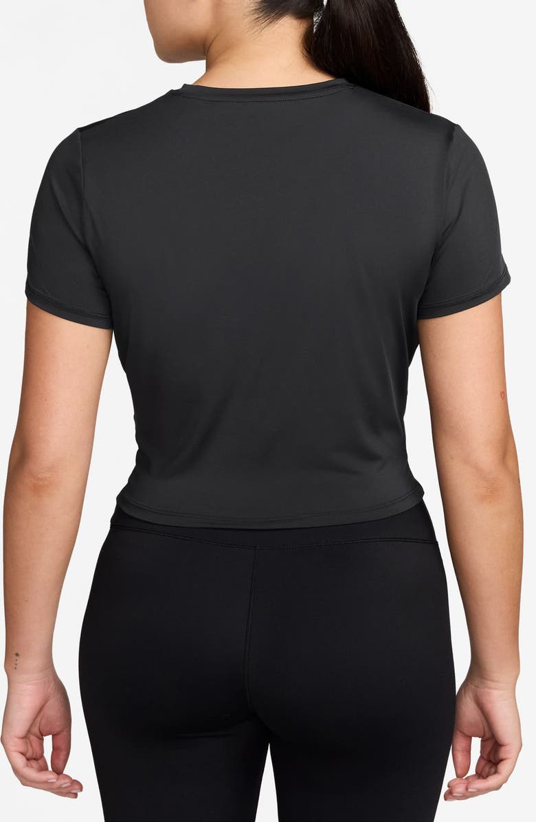Nike One Classic Dri-FIT Twist Front Top, Alternate, color, 013 Black/White