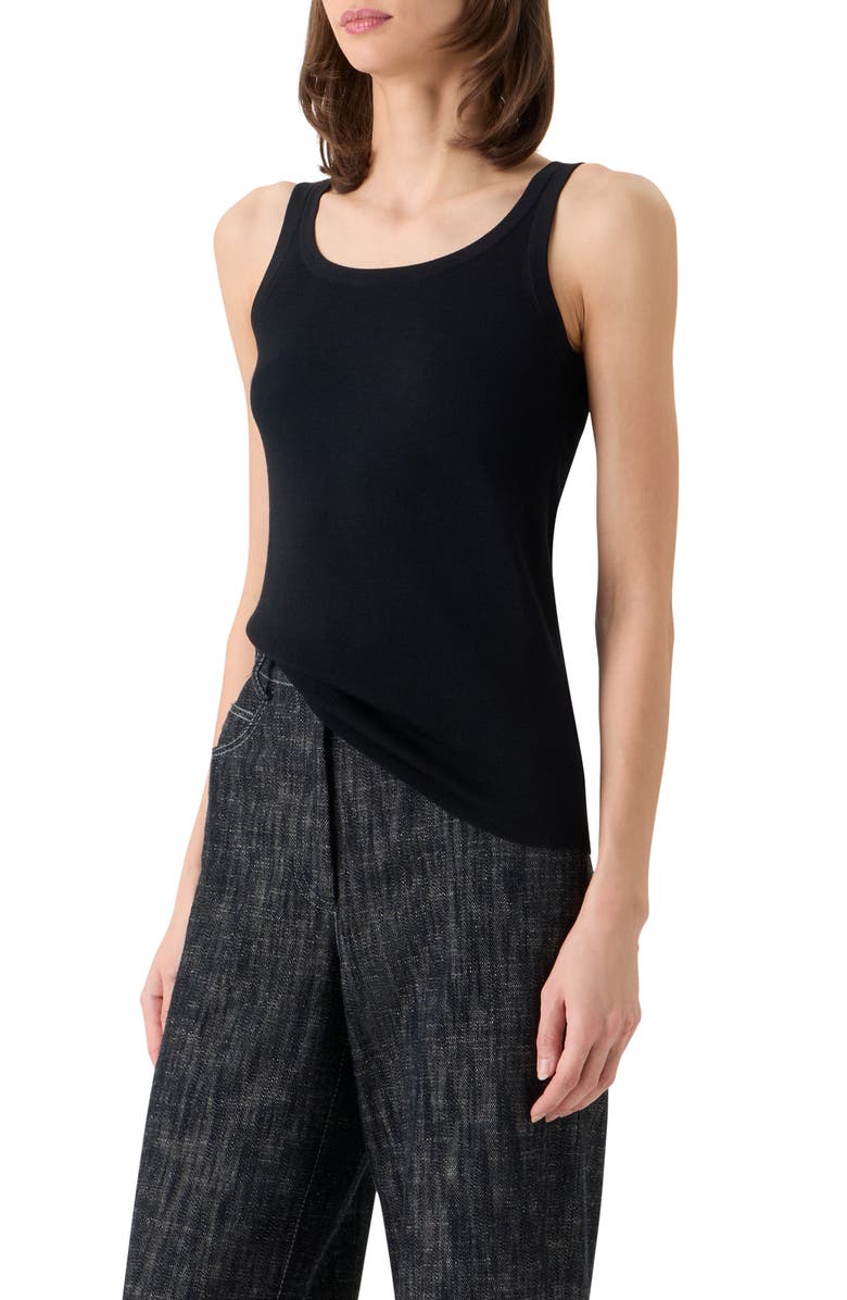 Akris punto Wool Tank, Alternate, color, Black