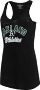SOFT AS A GRAPE Women's Soft as a Grape Black Oakland Athletics Multicount Racerback Tank Top