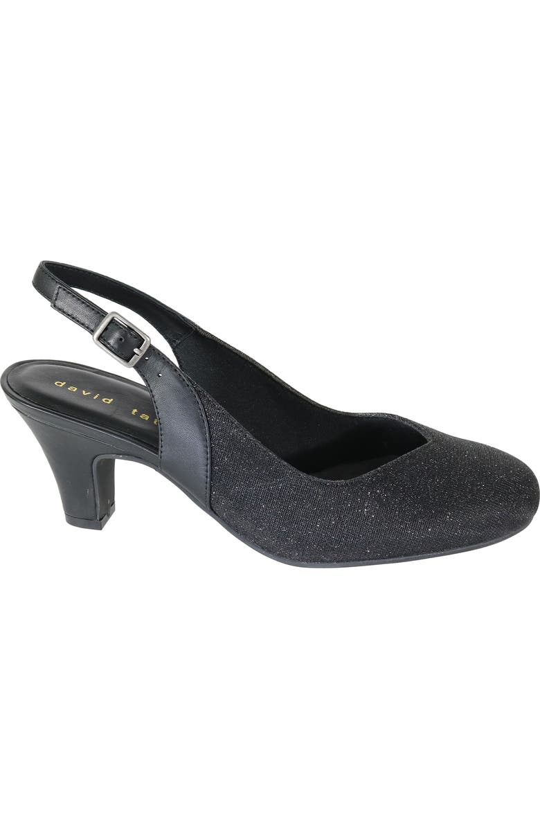 David Tate Avenue Slingback Pump, Alternate, color, Black Sparkle