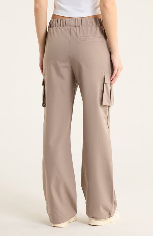 Jessica Simpson Fleece Lined Woven Cargo Pants In Gray