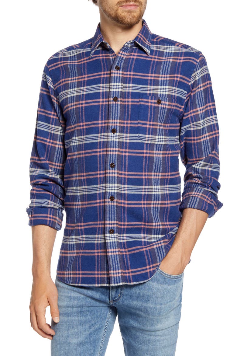 Seaview Regular Fit Plaid Flannel Button-Up Shirt, Main, color, CARDIFF PLAID