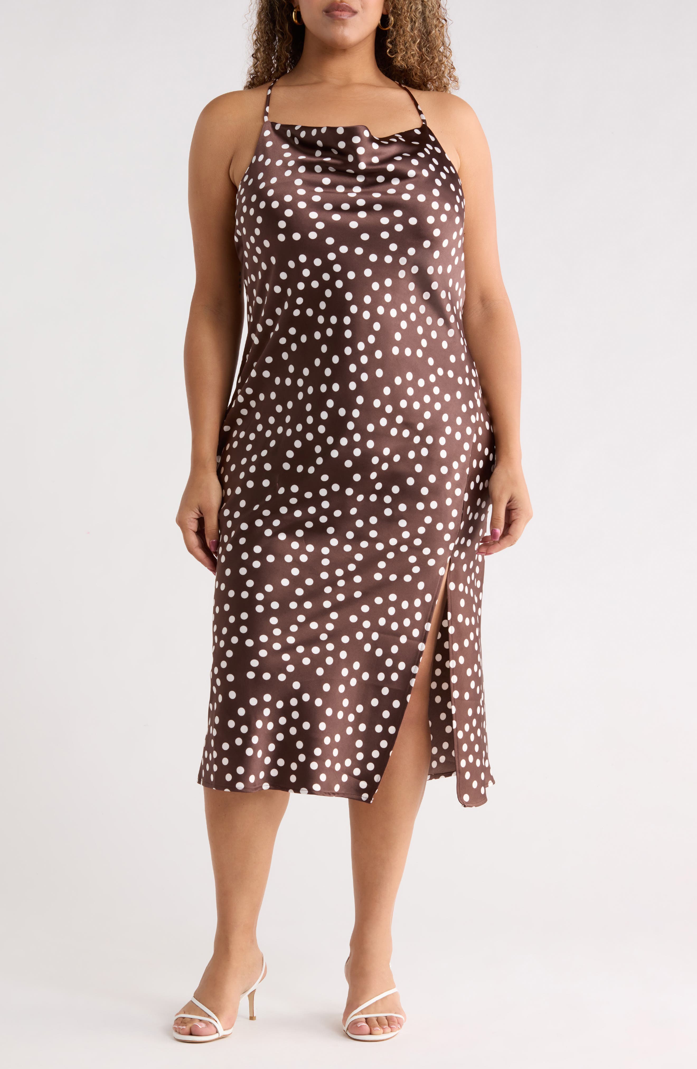 Polka Dot Satin Slipdress - image 5