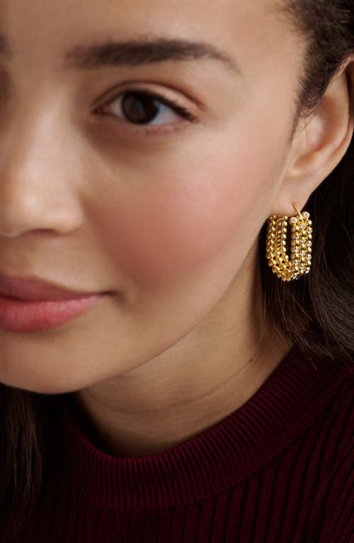 Ted Baker Bollie Crystal Bobble Hoop Earrings In Gold