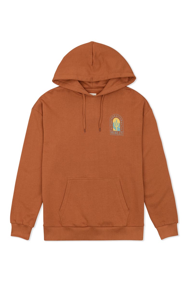 Immerse Oversize Graphic Hoodie, Alternate, color, LEATHER BROWN