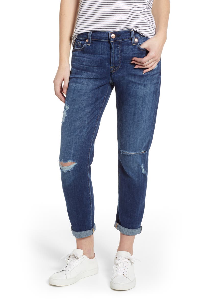 7 For All Mankind® Josefina Boyfriend Jeans, Main, color, BROKEN TWILL VANITY W/ DESTROY