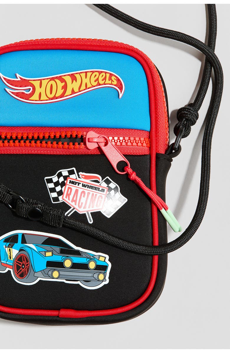 H&M Motif-detail Crossbody Bag, Alternate, color, Black/Hot Wheels