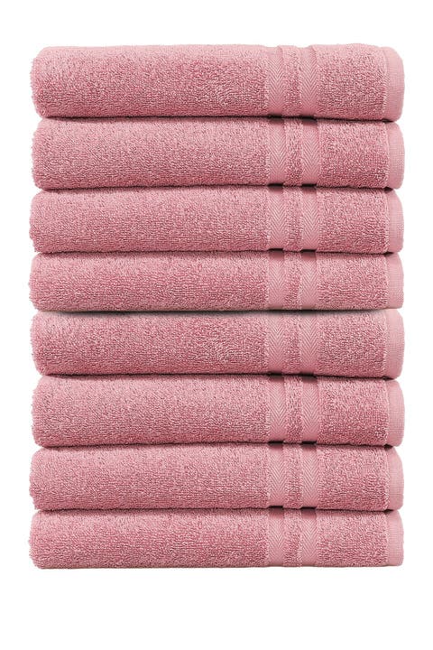Denzi Hand Towels - Set of 8 - Tea Rose
