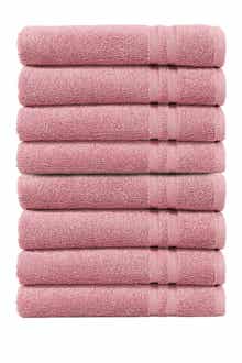 Linum Home Textiles Denzi Hand Towels - Set of 8 - Tea Rose
