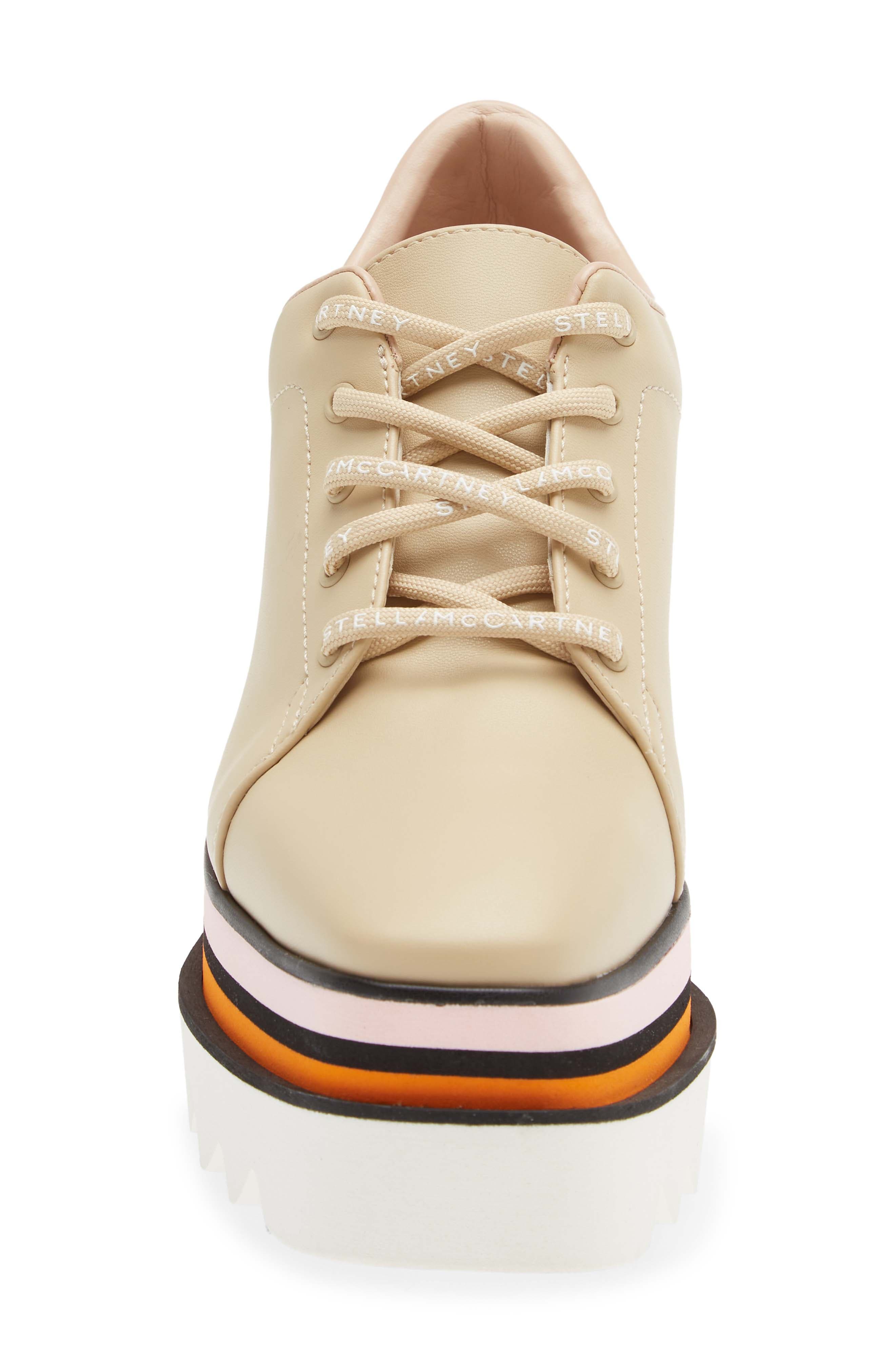 Sneak-Elyse Platform Sneaker, Alternate, color, SAND/ BLACK/ BLK-WHT-BLK