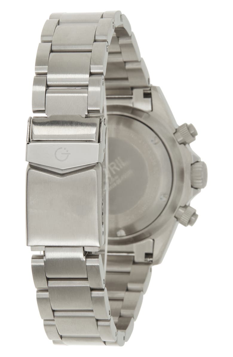 GEVRIL Wall Street Swiss Automatic Bracelet Watch, 43mm, Alternate, color, Silver