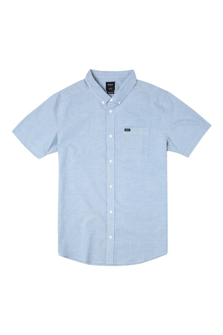 That'll Do Solid Short Sleeve Button-Down Shirt, Alternate, color, OXL-OXFORD BLUE