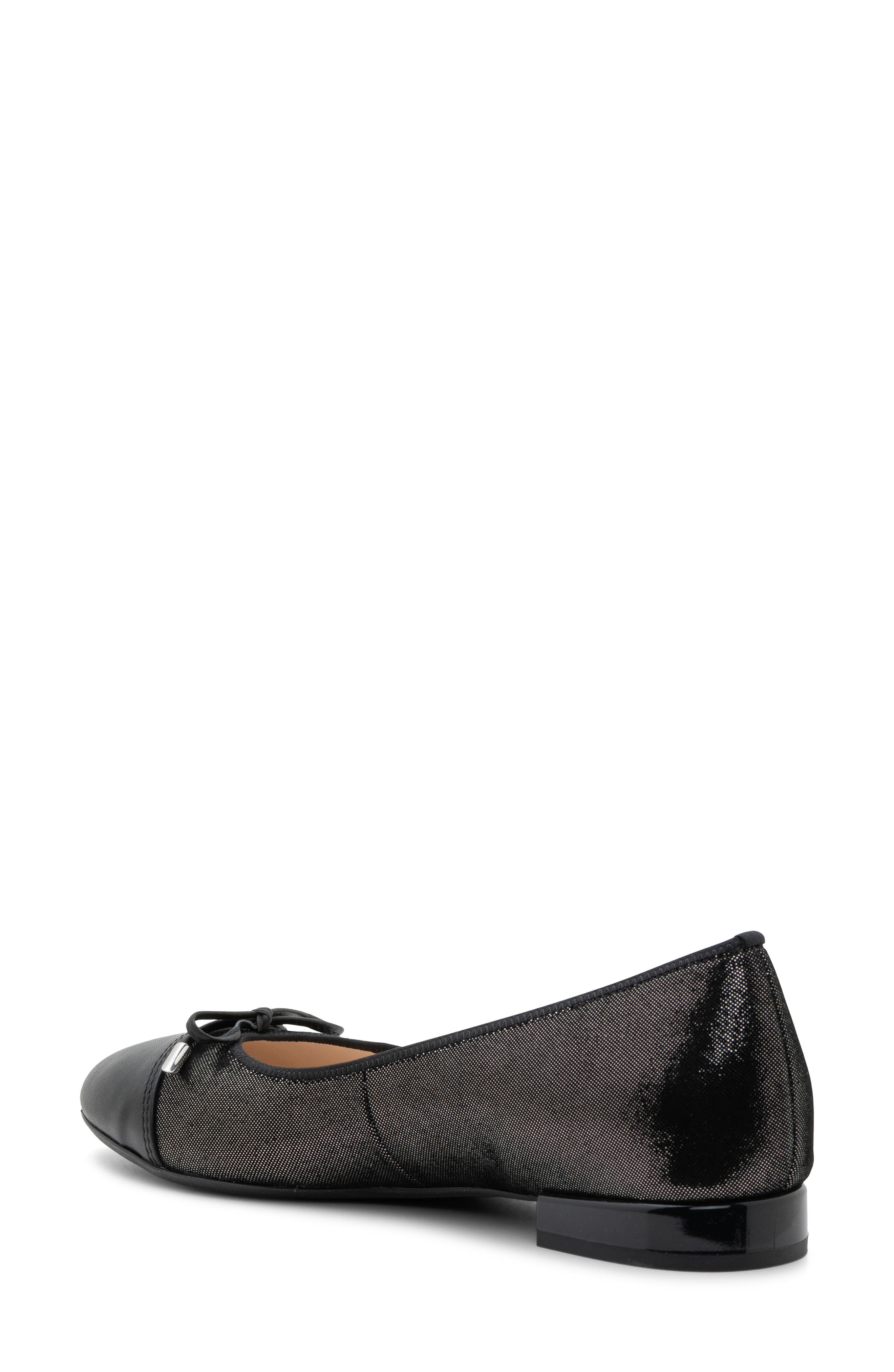 ara Sonoma Cap Toe Flat, Alternate, color, Black