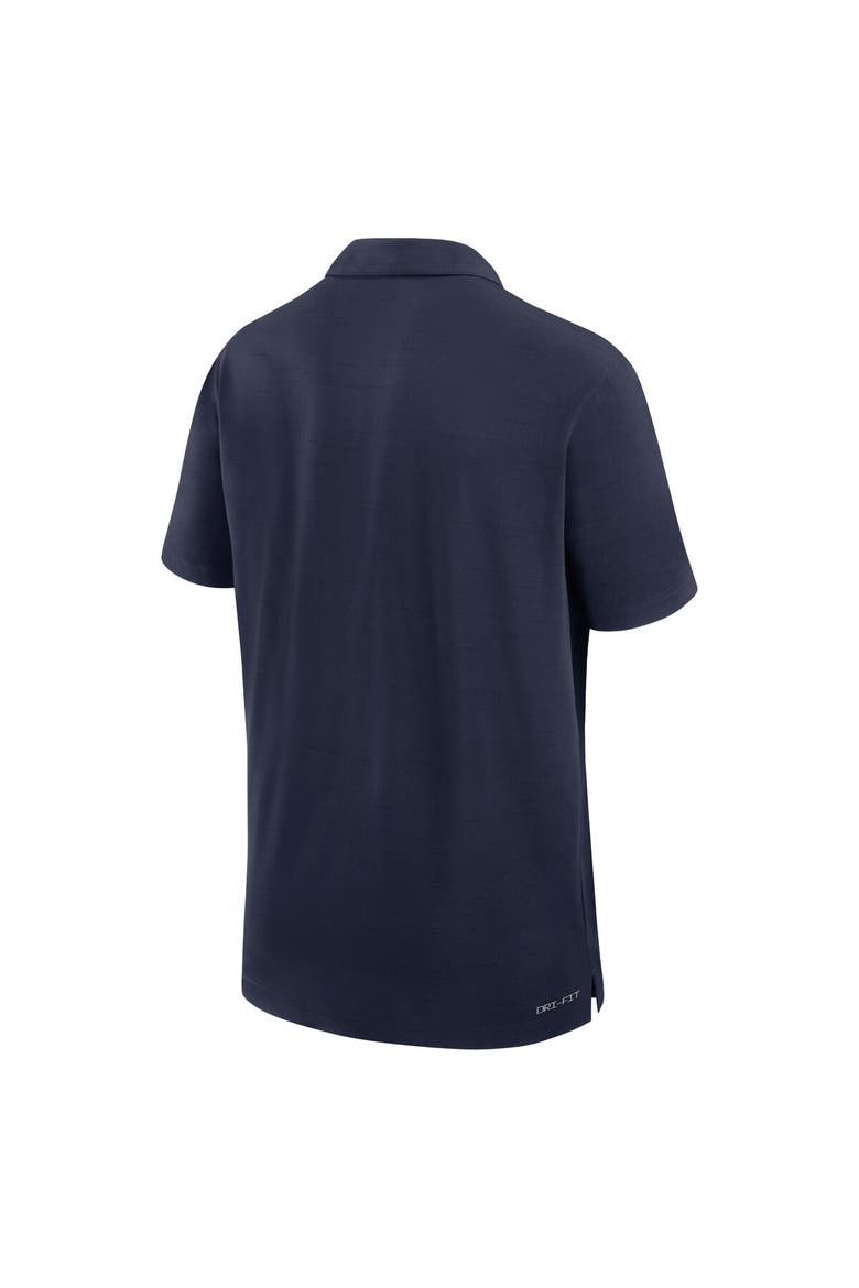 Men's Jordan Brand Navy Michigan Wolverines 2024 Sideline Woven Performance Polo, Alternate, color, Navy