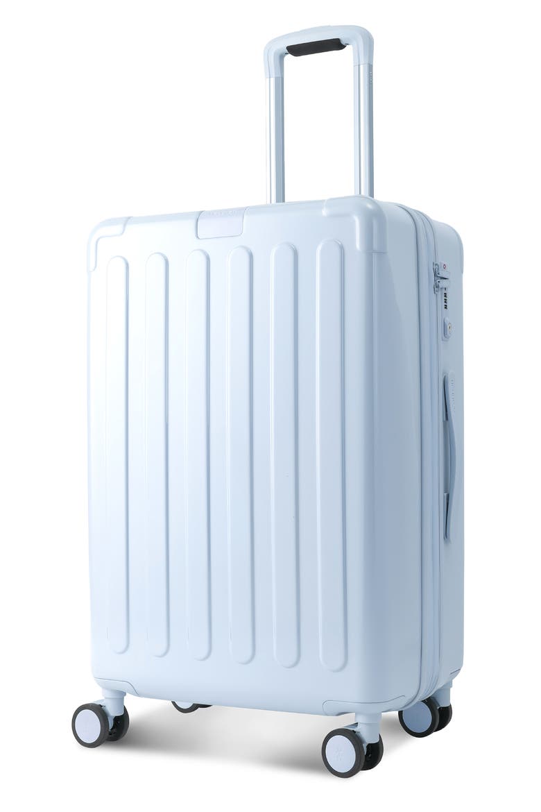 Nostos Glossy Medium Spinner Suitcase, Alternate, color, AITHER BLUE