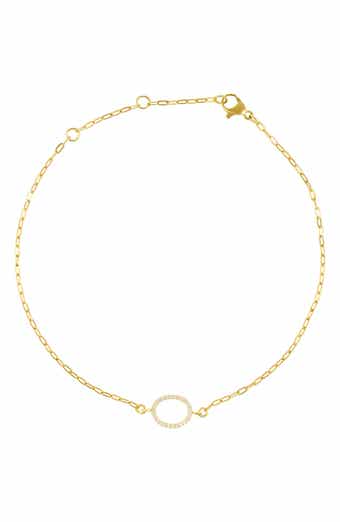 Pavé Cubic Zirconia Initial Anklet
