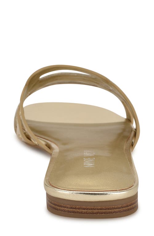 Nine West Mckinna 3 Sandal In Platino