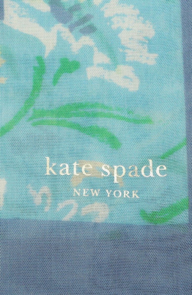 Kate Spade New York lively garden oblong scarf, Alternate, color, Pristine Pool