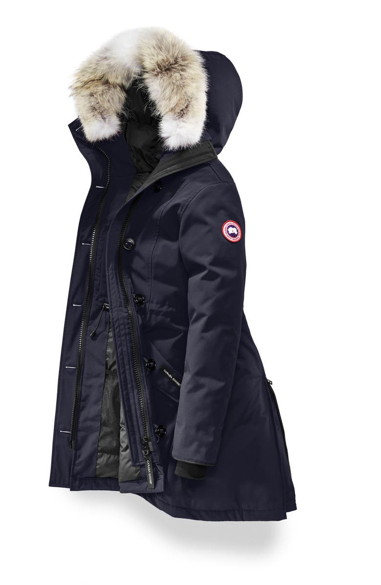 Canada Goose Rossclair Fusion Fit Genuine Coyote Fur Trim Down Parka, Alternate, color, 
