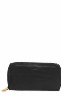 Lena Croc Embossed Continental Wallet