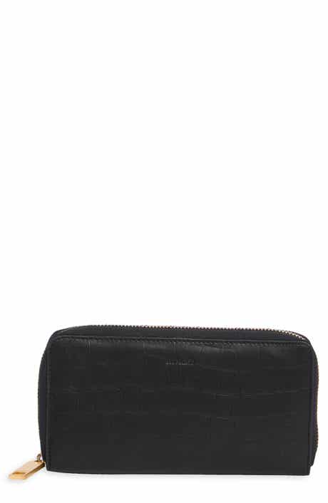Lena Croc Embossed Continental Wallet