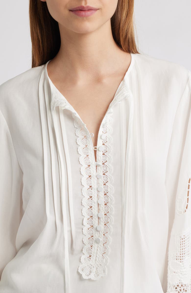 KOBI HALPERIN Juni Linen Shirt, Alternate, color, Ivory