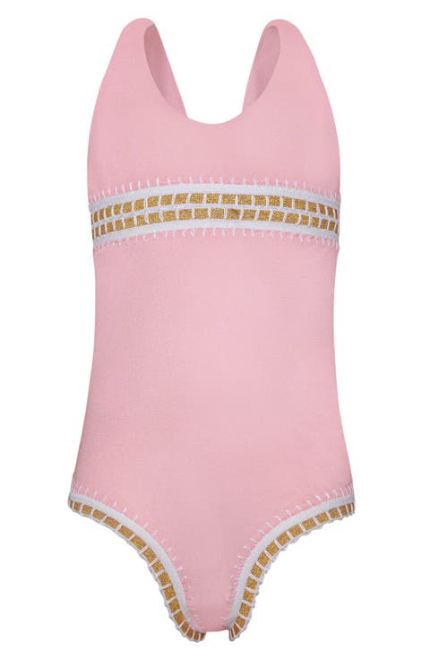 Kids' Mabel Rainbow Embroidered One-Piece Swimsuit (Toddler, Little Kid & Big Kid)