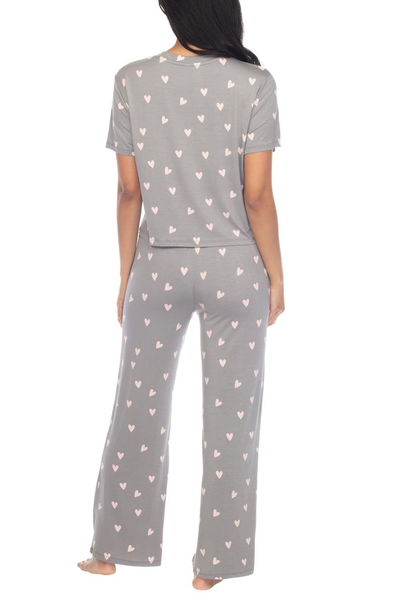 Honeydew All American Pajamas, Alternate, color, Shadow Hearts