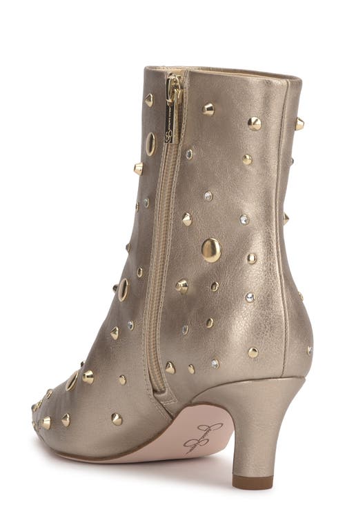 Jessica Simpson Viviana Pointed Toe Bootie In Gold