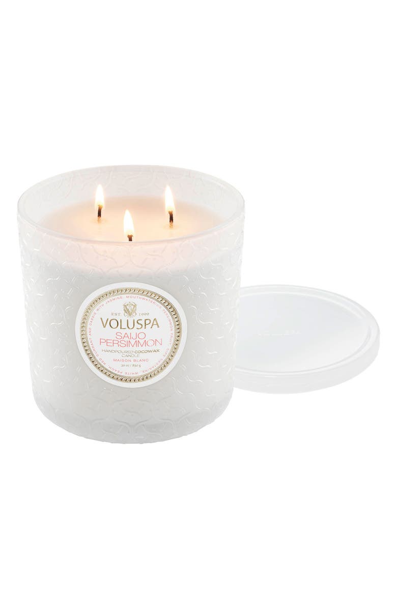 Voluspa Saijo Persimmon Boxed Luxe Candle, Main, color, 