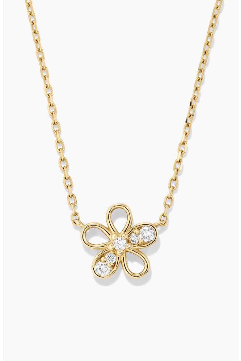 Fleurette Necklace, Main, color, Yellow Gold