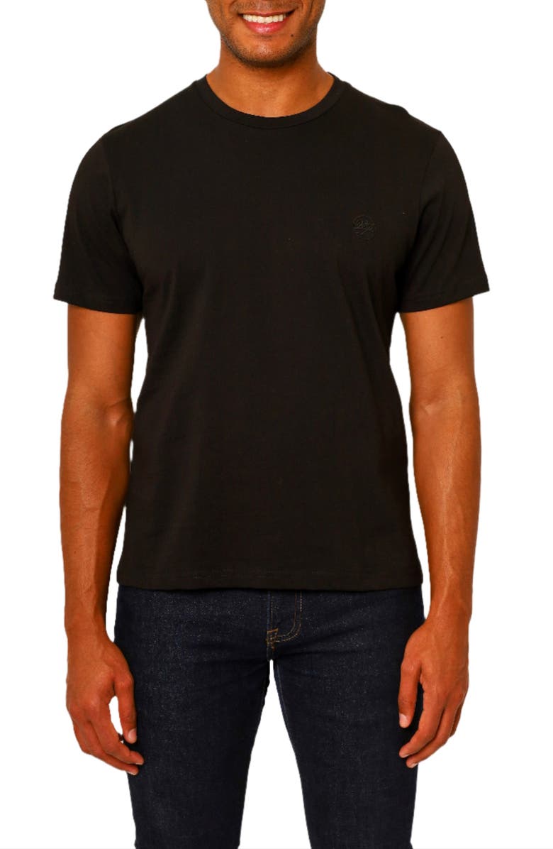 VELLAPAIS Amiens Crewneck Cotton T-Shirt, Main, color, Black