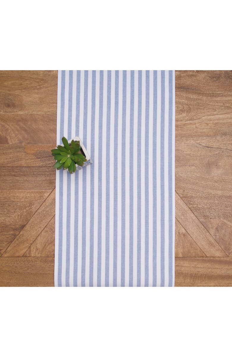 C&F Home Calming Seas Starfish Reversible Graphic Print Machine Washable Table Runner 14" x 72", Alternate, color, White