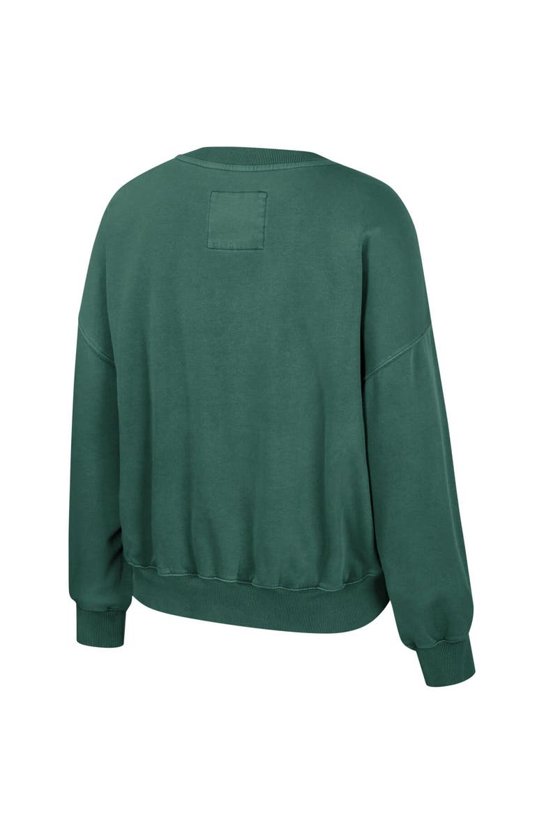 COLOSSEUM Women's Colosseum Green Michigan State Spartans Audrey Washed Pullover Sweatshirt, Alternate, color, 