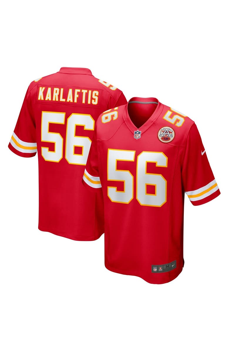 Nike Men's Nike George Karlaftis Red Kansas City Chiefs Player Game Jersey, Main, color, Red