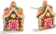 BaubleBar Sweet Noel Gingerbread House Holiday Stud Earrings
