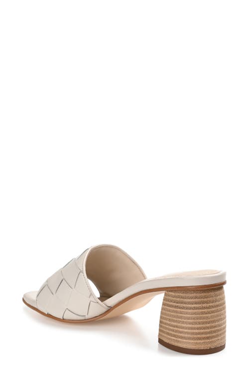 Journee Signature Kellee Woven Leather Sandal In Bone