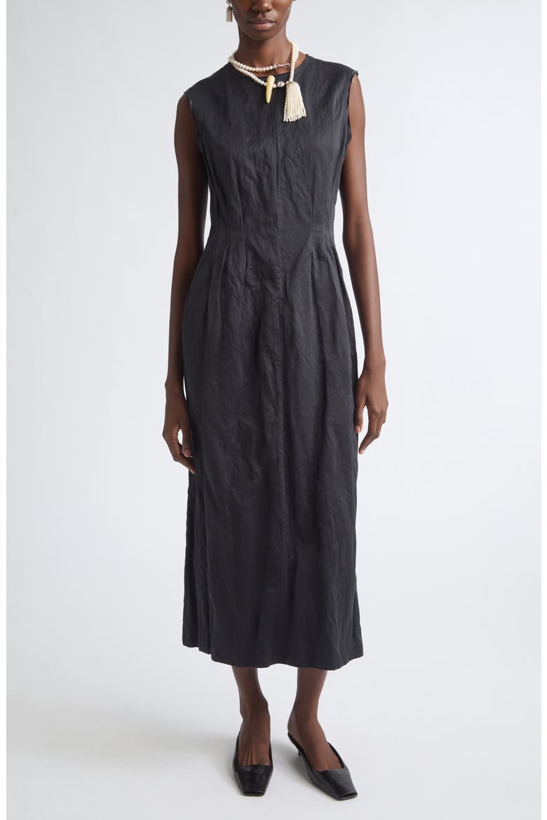 Golightly Loro Piana Wool Midi Dress, Main, color, CRISP NOIR