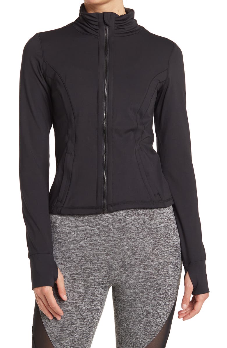 90 DEGREE BY REFLEX Lux Slim Fitted Pleated Jacket, Main, color,