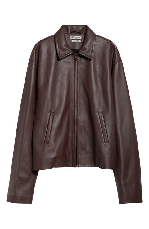 Lambskin Leather Blouson Jacket