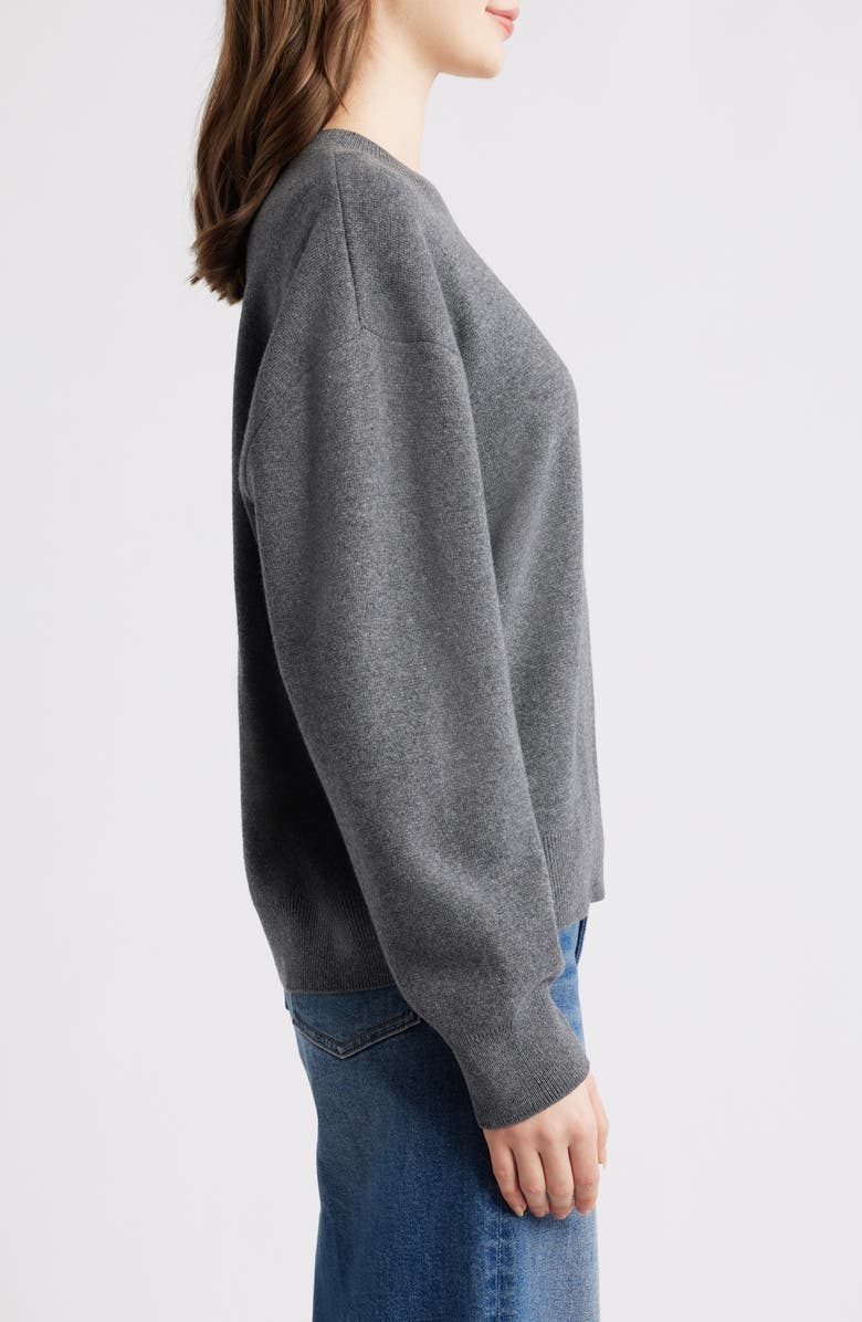 Mavi Jeans Crewneck Sweater, Alternate, color, Dark Grey Melange