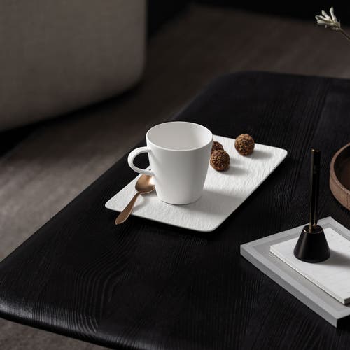 Villeroy & Boch Manufacture Rock Blanc Rectangular Serving Plate In White