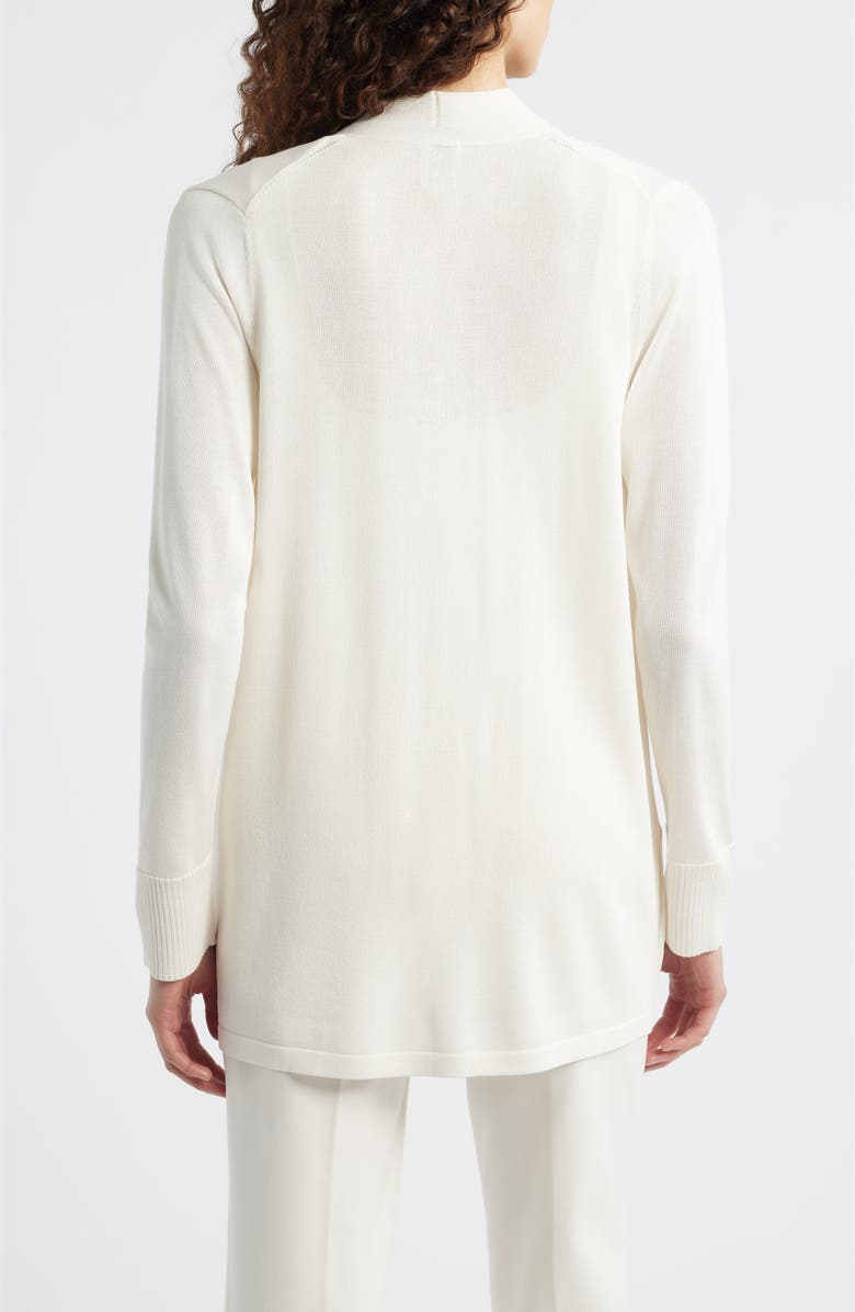 Anne Klein Kissing Front Pocket Cardigan, Alternate, color, White Dove