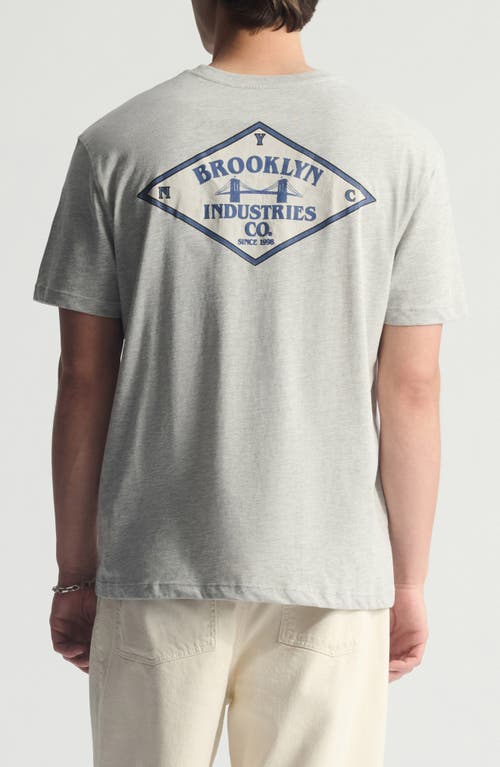 Brooklyn Industries Relaxed Vintage Graphic T-shirt In Gray